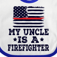 thumbnail image 4 of Inktastic Firefighter Uncle Fireman Nephew Boys or Girls Baby Bib, 4 of 4