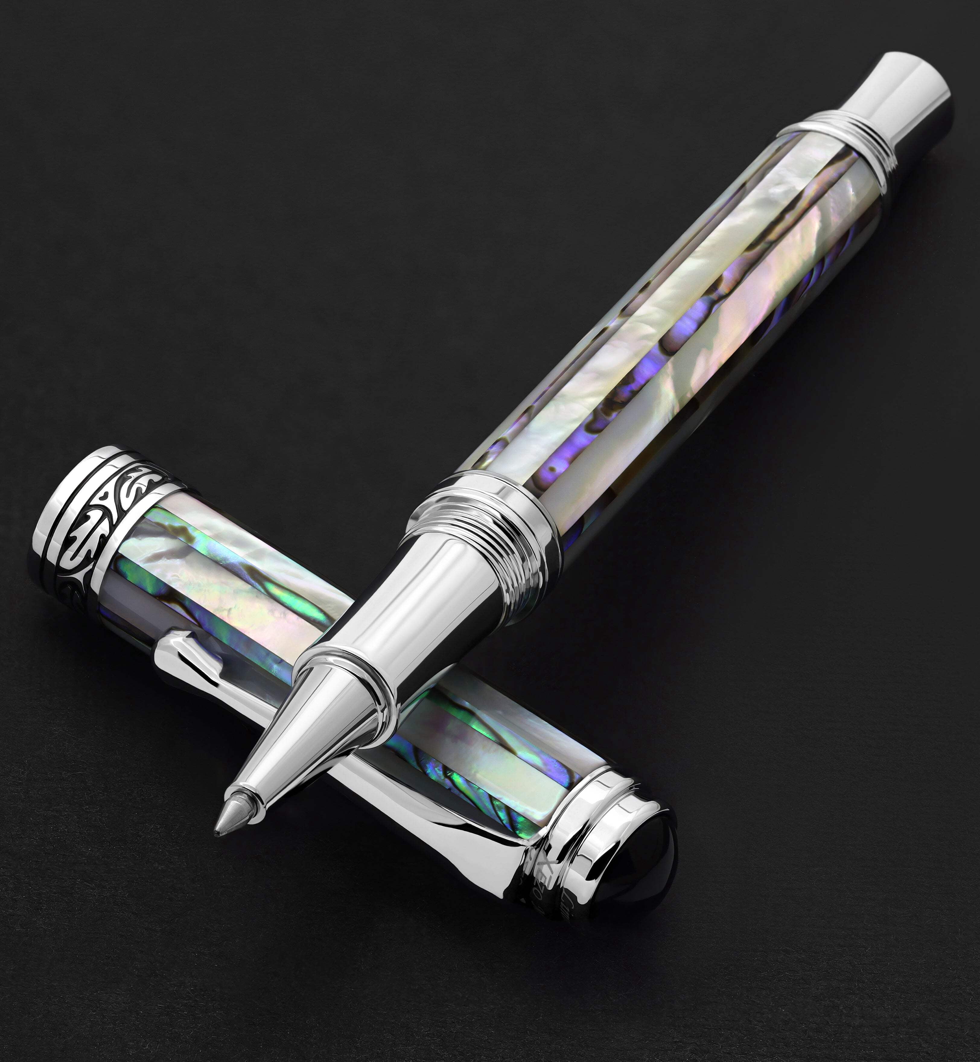Xezo Xezo Maestro® Jubilee Paua Stripe Rollerball Pen - Paua Abalone  Oceanic White Mother of Pearl