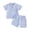 X02 Sky Blue, variant on Baby Boys 2 Piece Outfit Sets Lapel Button-Down Short Sleeve Lapel Shirt with Shorts Set Toddler Boy Summer Clothes