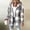 Gray, variant on Womens Casual Jacket Plaid Hooded Fleece Lined Shacket | Lightweight Long Sleeve Flannel Jacket, Button Front Closure Warm Coat with Side Pockets, Daily Fall Winter Wear