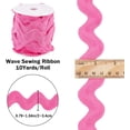 thumbnail image 2 of 10 Yards 1.5"/37mm Wide Wave Bending Fringe Trim Rick Rack Hot Pink Zig Zag Ric Rac Trim Curved Woven Fabric Webbing Edge Lace Ribbon for Sewing Home Party Wedding Dress Craft, 2 of 9