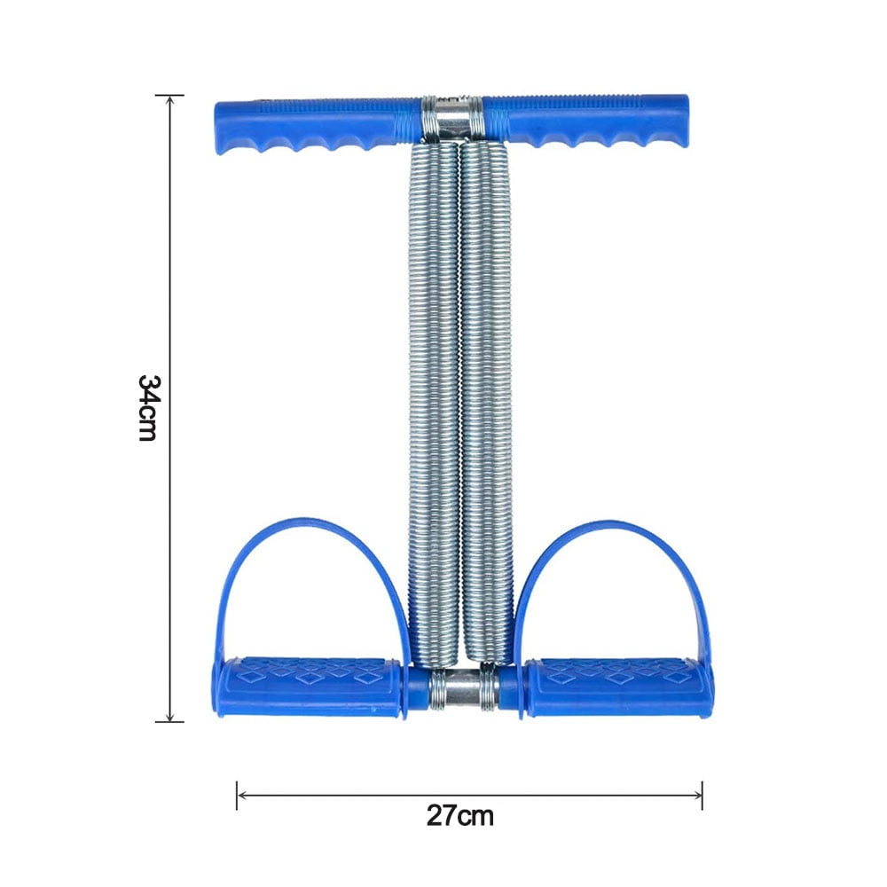 Dual Spring Sit Up Pull Rope Elastic Tension Fitness Foot Pedal Sit Up Equipment for Abdominal Leg Exerciser Tummy Trimmer Sport Fitness Slimming Training Bodybuilding at Home Gym Walmart