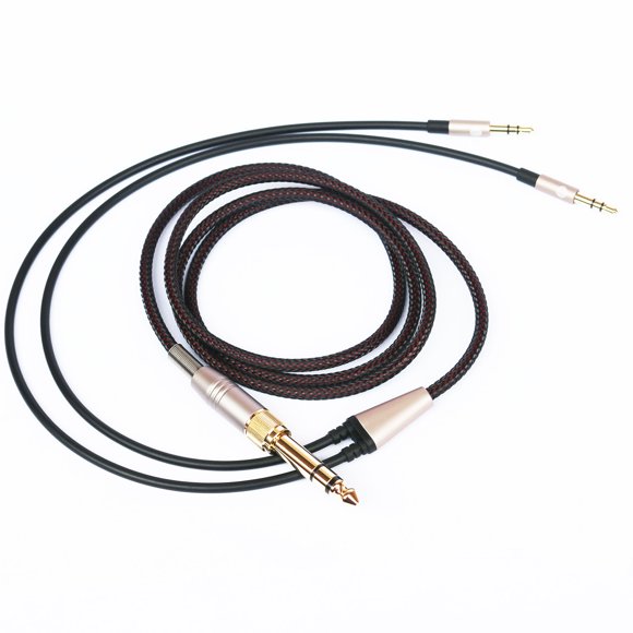 Nuevo Neomusicia Cable De Repuesto Compatible Con Hifiman He4Xx He-400I (La Última Versión Con Conector De 3,5 Mm) Auriculares De 3,5 Mm/6,35 Mm A Cable Macho Dual De 3,5 Mm De 1,2 M/4 Pies
