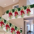 thumbnail image 5 of Christmas Wreaths for Front Door,Christmas Wreath Decorations,Outdoor Christmas Window Wreath,Christmas Wreath Upside Down Staircase Door Hanging Christmas Flocked Snow Ornament Bow Decoration, 5 of 6