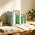 thumbnail image 6 of Bcylexb Desktop File Holders with 4 Slots, Vertical Document Organizer with Wide Sturdy Base Office Desk Book Stand for Sorting Magazines Papers Files, 6 of 7
