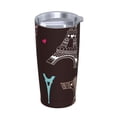thumbnail image 2 of Kll Eiffel Tower Stainless Steel Vacuum Insulated Coffee Cup 20 Oz Insulated Travel Mug Water Cup With Leak-Proof Straw Lid & Flip Lid,1 Metal Straws,1 Cleaning Brush, 2 of 8