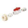 thumbnail image 4 of PVC Ball Valve Connector Spigot Kit G1 with Bulkhead Fitting Adapter White Red for Water Tank, 4 of 5