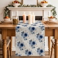 thumbnail image 2 of Table Runner 70 Inches Long for Kitchen Dining, Navy Blue Spring Floral Dresser Scarf Farmhouse, Dining Table Decorations for Wedding/Parties, Farmhouse Flowers Modern Art 13 x 70 In, 2 of 8