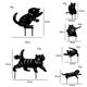thumbnail image 2 of Moyic 6 uds gato negro silueta gato decorativo jardín estacas gato jardín estatuas jardín al aire libre estatuas animales estacas para decoración Decoración del hogar Moyic HA037382-00, 2 of 6