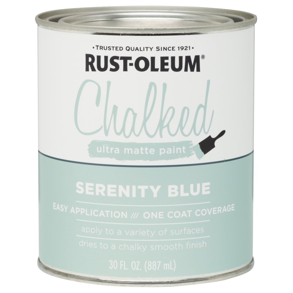 RustOleum Serenity Blue, Chalked Ultra Matte Interior Paint, 30 oz (2
