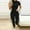 Black, variant on Women’s 2 Piece Outfits Bodycon Tracksuit Sports Suit Short Sleeve Crop Top With Skinny Long Pants Loungewear Workout Sets Wedding Pant Suits for Bride Pant Suits for Women Dressy Wedding Guest Long