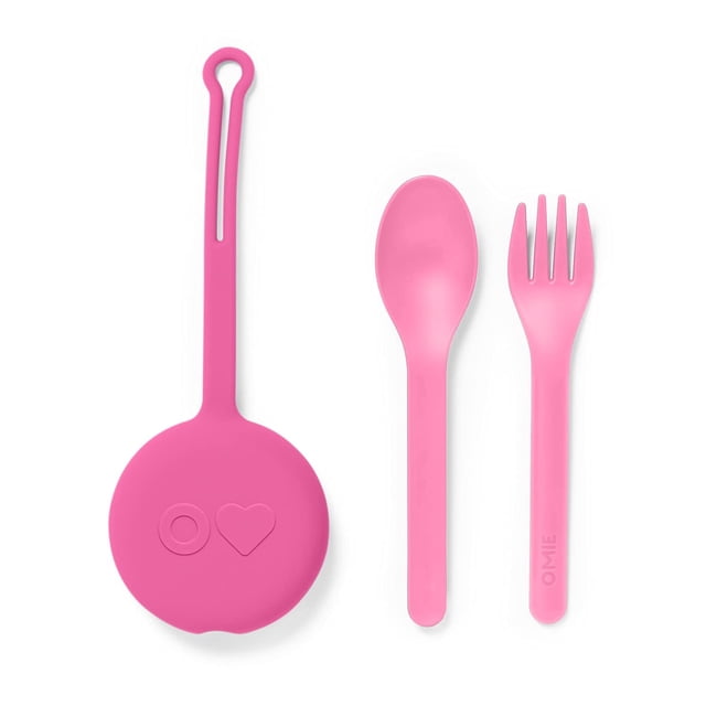 Juego de utensilios Omie OmieBox Kids con funda de plástico de 2 piezas
