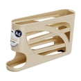 thumbnail image 3 of Organizador de huevos para refrigerador, caja de almacenamiento que ahorra espacio, con ruedas automáticas. Crema, 3 of 9