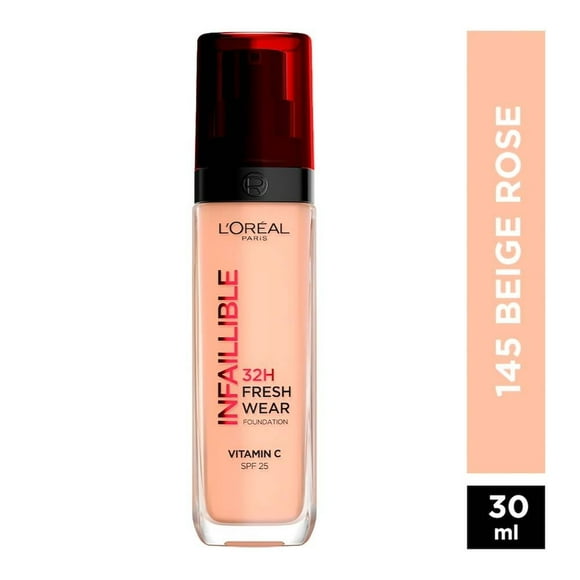 Base de maquillaje L'Oréal Infallible 32h Freshwear Foundation tono 145 rose beige 30 ml