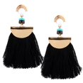 thumbnail image 4 of Pendientes de borla Vintage Yinane con Mini ópalo negro, 4 of 4