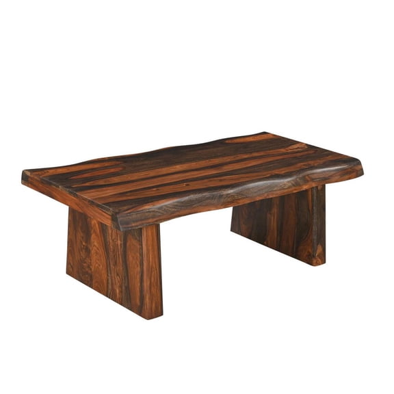 HomeRoots 51" Dark Brown Solid Wood Coffee Table