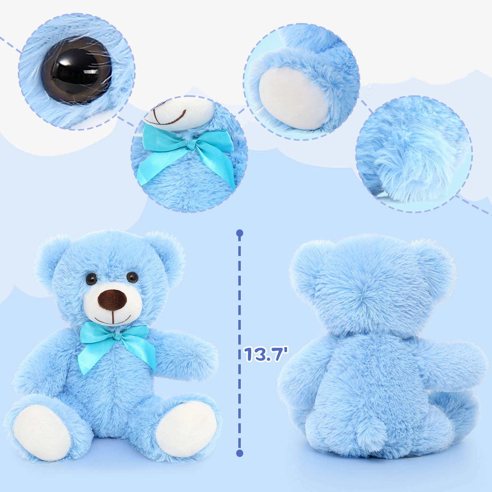 MaoGoLan 13'' Cute Teddy Bear Stuffed Animal Bear Plush Toy