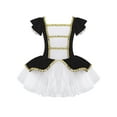 thumbnail image 1 of iiniim Robe Tutu de Ballet à Manches à Volants pour Filles Justaucorps Costumes de Danse de Noël Halloween Robe Noire 6, 1 of 8