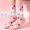 thumbnail image 3 of Halloween Socks, Breathable Soft Printed Crew Socks, Skeleton Pumpkin Witch Pattern, Funny Spooky Novelty Socks, Halloween Gift for Family & | TruHer,Light pink Free Size, 3 of 6