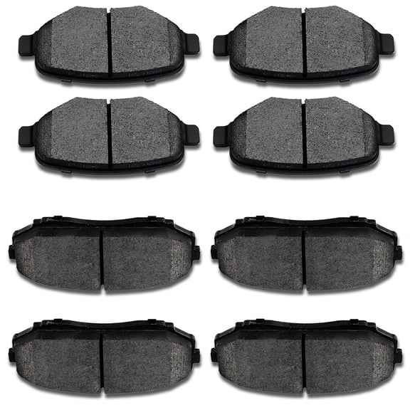 ECCPP 8PCS Ceramic Brake Pads Fits 2007-2012 for Mazda CX-7 2.3L 2007 for Mazda CX-9 3.5L Front Rear Left and Right