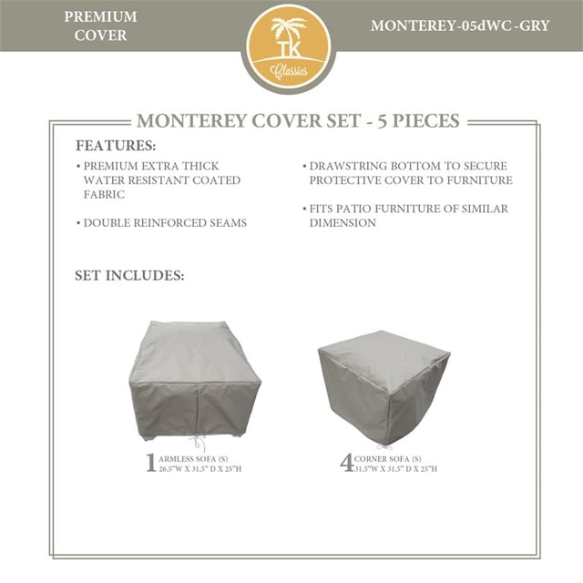 Housse de Protection MONTEREY-05d en Gris