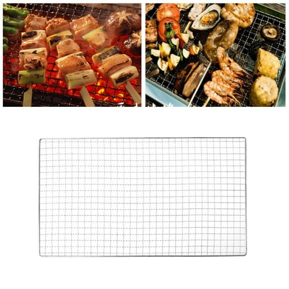 Gracefulvara Steel BBQ Grill Grate Grid Wire Mesh Rack Cooking I8C6 USSY Replacement Ne