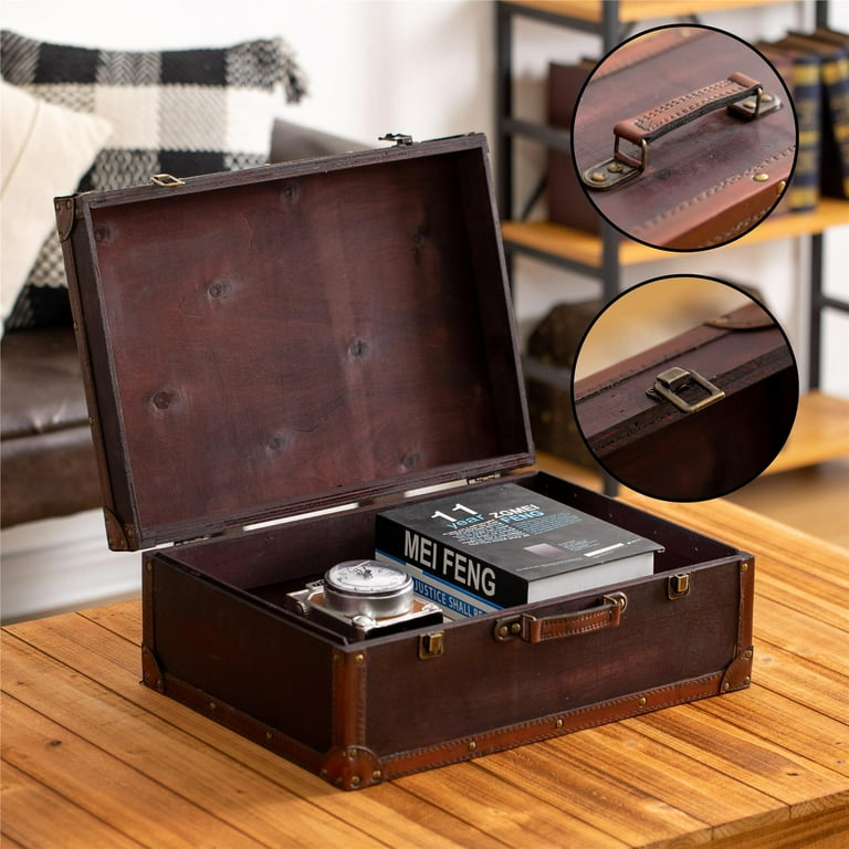ヴィンテージ  ボックス Vintiquewise Vintage-Style Decorative Wooden Display Suitcase Box
