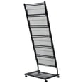 thumbnail image 4 of vidaXL Magazine Rack 18.7"x16.9"x52.4" Black A4, 4 of 5