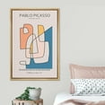 thumbnail image 3 of PixonSign Framed Canvas Print Wall Art Pablo Picasso Pastel Geometric Lines Abstract Shapes Illustrations Modern Art Decorative Minimal Relax/Calm for Living Room, Bedroom, Office - 24"x36" NATURAL, 3 of 5