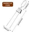 thumbnail image 3 of Holloyiver Metal Skewers for Kabobs, 14.7" Long Push Bar Double Pronged Anti-Roll Flat BBQ Skewers for Grilling, Stainless Steel Reusable Kebab Skewers for Meat Shrimp Chicken Veggie, 1 Pack, 3 of 6
