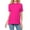 Fuchsia Pink, variant on (Grey Melange) Polo Collared Shirts For Women 100% Cotton Short Sleeve Golf Polo Shirts For Women and Juniors