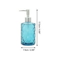 thumbnail image 4 of Unique Bargains 1 Pc Round Bottom Argyle Soap Dispenser 11.16oz Blue Silver Tone, 4 of 6