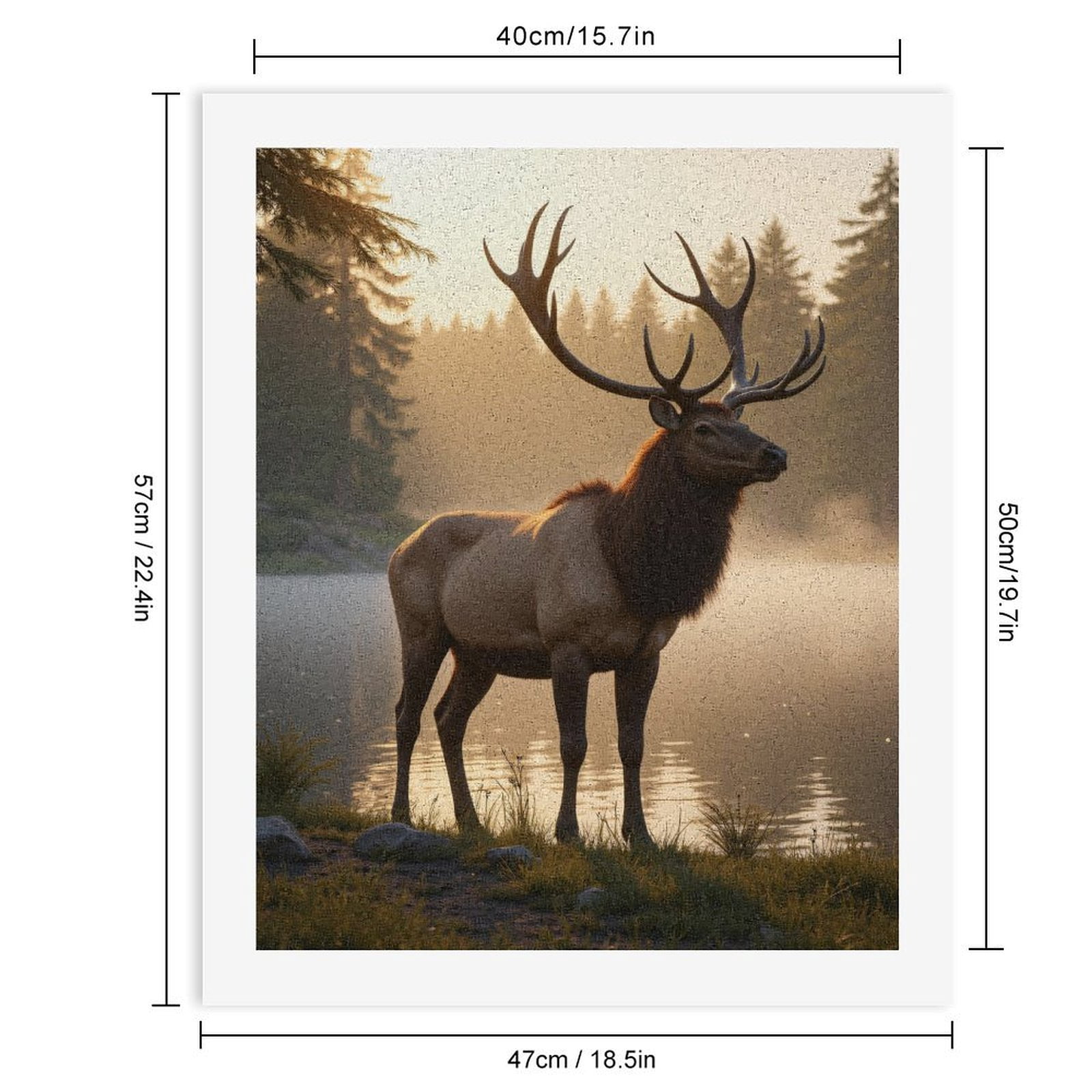 Paint by Numbers Kit for Adults, Majestic Elk Forest Sunrise Paint by Numbers, Easy Paint by Numbers Kit for Adults Beginner, DIY Adult Paint by Number Kits on Canvas, Home Decor
