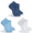 Blue/White, variant on Fruit of the Loom Beyond Soft Sneaker Liner Socks for Women, Black, Sizes 4-10 (3-Pack)