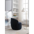 thumbnail image 4 of Jopath Swivel Accent Armchair, Barrel Chair With Black Powder Coating Metal Ring Teddy Fabric Accent Chair for Living Room Bedroom Reading Waitingroom Dark Blue, 4 of 9