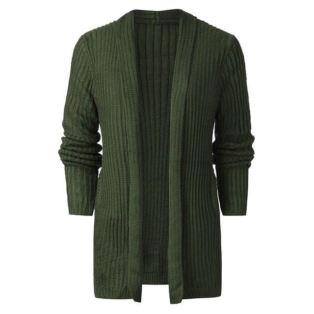 Chaqueta de suéter de manga larga con cierre de botón informal para hombre Pompotops oipoqjl40043