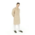 thumbnail image 2 of TRILOKI Damask Men Kurta Pajama Set Ethnic Indian Traditional Wear Ethnic Diwali Puja, 2 of 4