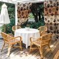 thumbnail image 2 of 1 Panel Outdoor Curtains for Patio Waterproof 54"x108" Brown Beige Weatherproof Privacy Outsides Curtains, Rustic Farmhouse Dog Paw Vintage Grommet Thermal Drapes for Cabana Porch Pergola, 2 of 8