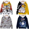 thumbnail image 2 of Sudadera con capucha del juego de dibujos animados The Battle Cats para niños, ropa de abrigo informal para niños, sudaderas para niñas kawaii, camisetas tipo pulóver, sudadera, 2 of 4