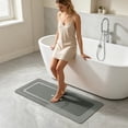 thumbnail image 6 of Dmlowu Long Bathroom Rugs Non Slide Absorbent Stain Resistants Quickly Dry Thin Bath Rugs for Bathroom Floor Bathtub Vanity Bathmat 16x47in, 6 of 6
