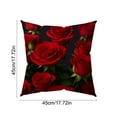 thumbnail image 3 of Valentines Day Pillowcase, Love Heart Rose Print Throw Pillow Cover Decorative Cushion Cover for Holiday Home Party Couch Bed Sofa Valentine's Day Decor, 3 of 6