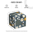 thumbnail image 3 of Picia Flowers and Bee Pattern Tissue Box Cover,PVC Leather Square Holder,Tissue Box Holder with Magnetic Bottom,Facial Paper Organizer Dispenser-5.2"X5.2"X5.2", 3 of 8