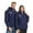 Blue, variant on His and Hers Heated Jackets Warm USB Electric Heating Jacket with 8 Heating Area Winter Outdoor Hiking Coat with Detachable Hood Excluding Power Bank XXXL