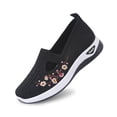 thumbnail image 4 of YOUYEDIAN Orthopedic Casual Shoes for Women Arch Support Running Shoes Breathable Non Slip Slip on Hiking Shoes Knitted Mesh Stretch Comfort 2026 New Orthopedic Shoes (Black), 4 of 5