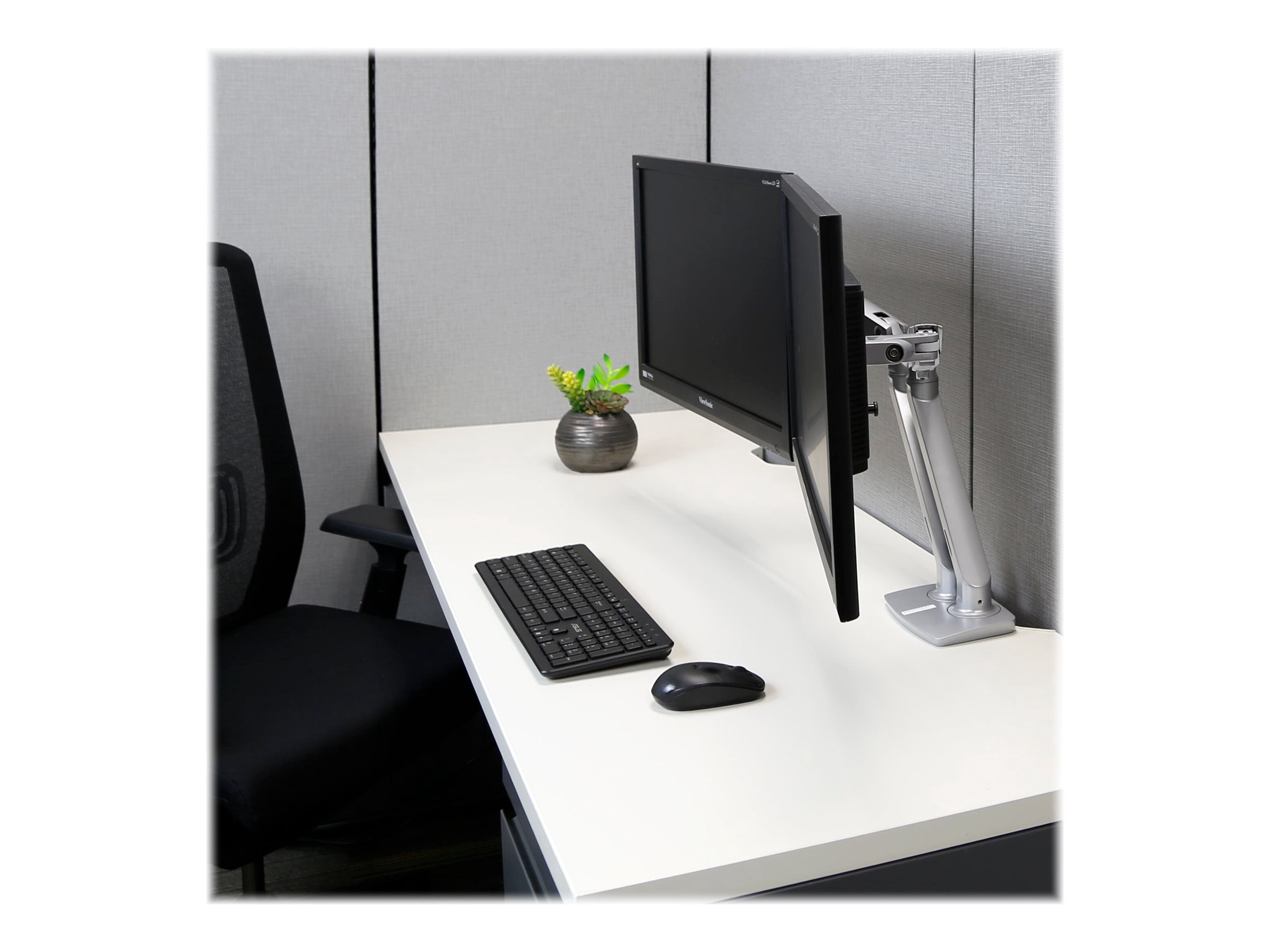 Ergotron 45-496-026 MXV Desk Dual Monitor Arm for up to 24" Displays