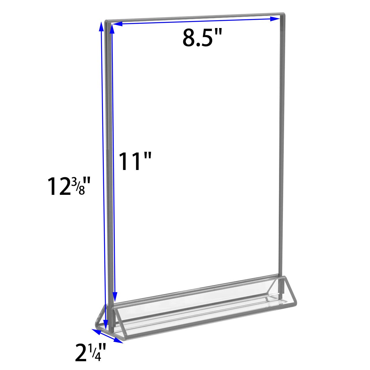 Buy 8.5x11 Clear Acrylic Double Sided Frames Wedding Table Numbers Holders Desk Menu Holders