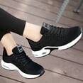 thumbnail image 4 of Women's Air Cushion Sports Shoes, Comfortable Lace Up Knitted Low Top Running Sneakers, Outdoor Athletic Shoes-43, 4 of 6