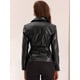thumbnail image 4 of Chaqueta de Moto para Mujer Allegra K Cuero PU Negro S, 4 of 6