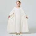 thumbnail image 4 of Xiaowennn Kids Girls Adorable Abaya Dresses Long Sleeve Slim Fit Casual Prayer Robe Dress Kids Long Sleeve Shirt, 4 of 6