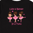 thumbnail image 4 of Inktastic Life's Better in a Tutu Ks Girls Long Sleeve Toddler T-Shirt, 4 of 5